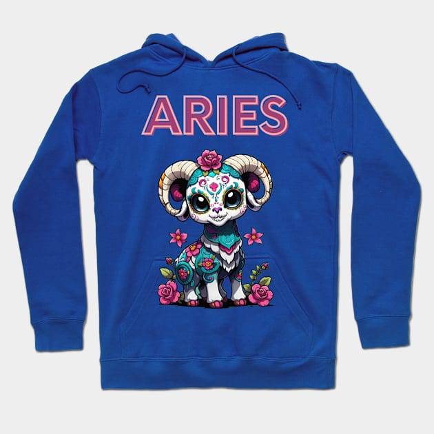 Adorable Sugar Skull Aries Hoodie by Absinthe Society 